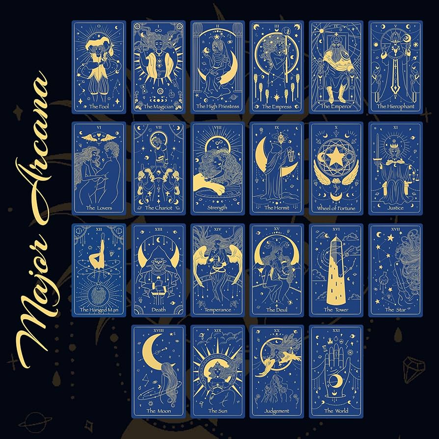 新品♡オール箔押仕様！とってもキュートなカエル王国タロット　全７９枚 Amazon | アズラマジック 黄金の道 タロットブルームーン